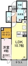 ポレール 1LDKの間取り