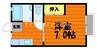 シュガーコーポⅠ 1Kの間取り