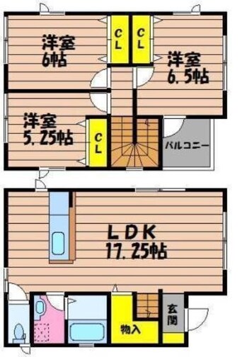 間取図 ラフィーネ西阿知　Ａ