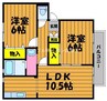 セープハーズ　Ａ棟 2LDKの間取り