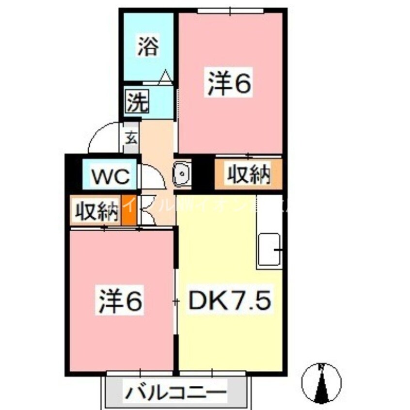 間取図 プレジール大橋B