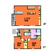 玉島上成メゾネット 2LDKの間取り