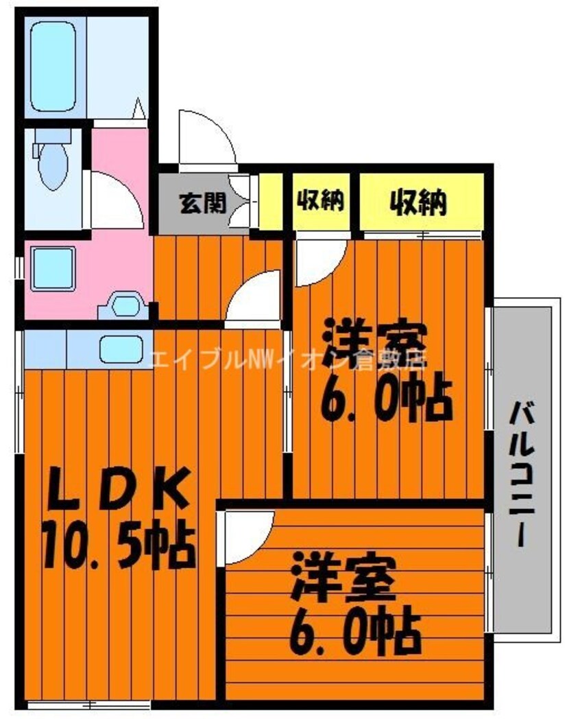 間取図 レジデンス今井　B棟