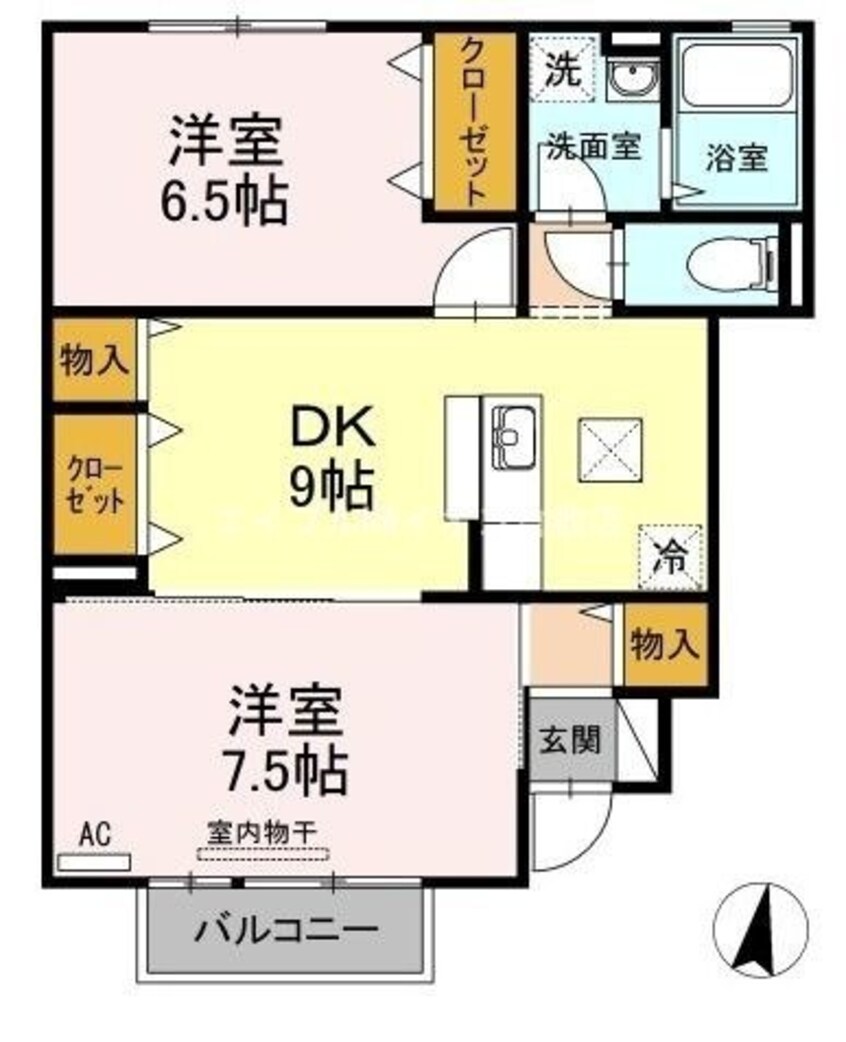 間取図 アンソレーヌ　Ｃ棟