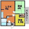 ビーラインひよせ 2LDKの間取り