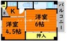 ビレッジハウス水島　３号棟 2Kの間取り