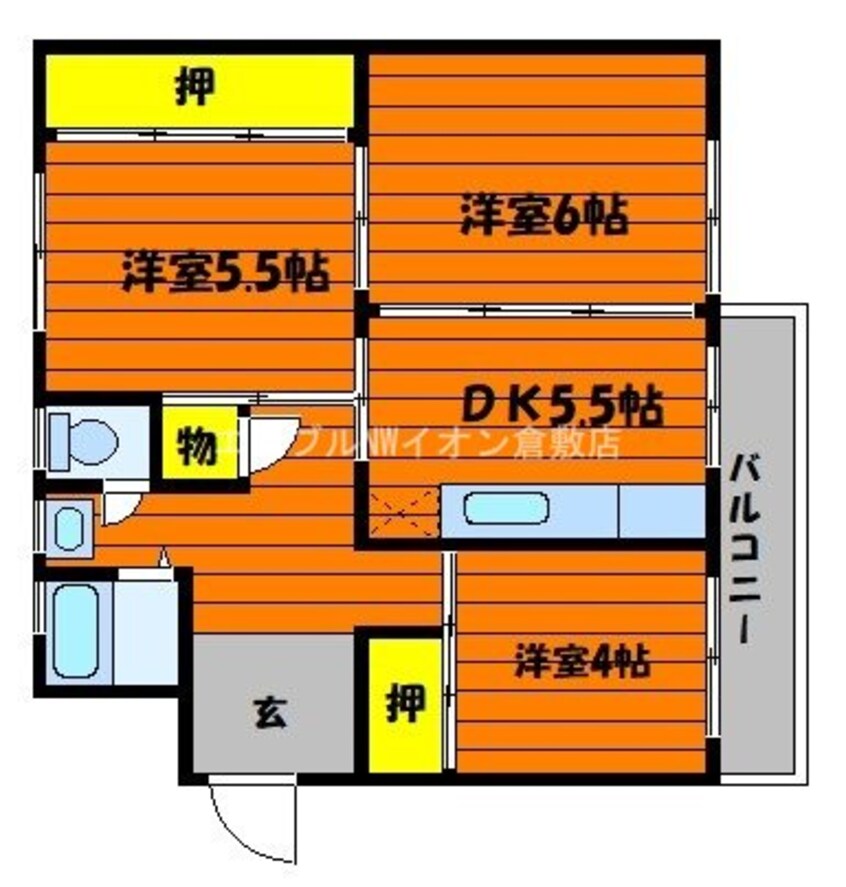 間取図 グランベルグ倉敷