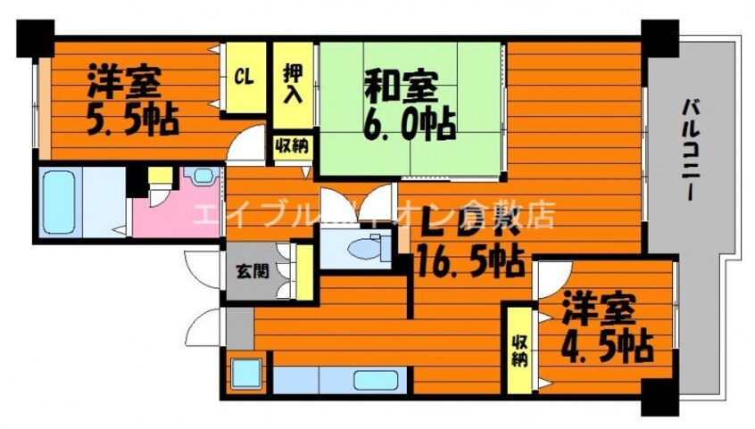 間取図 アルファステイツ老松町