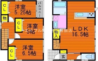 間取図 ラフィーネ西阿知Ⅱ