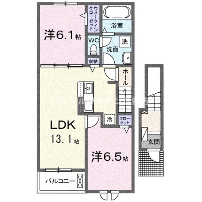 間取図 アルフォート　鴨方