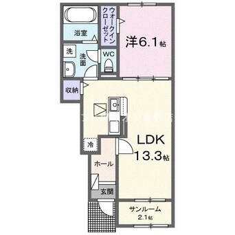 間取図 アルフォート　鴨方