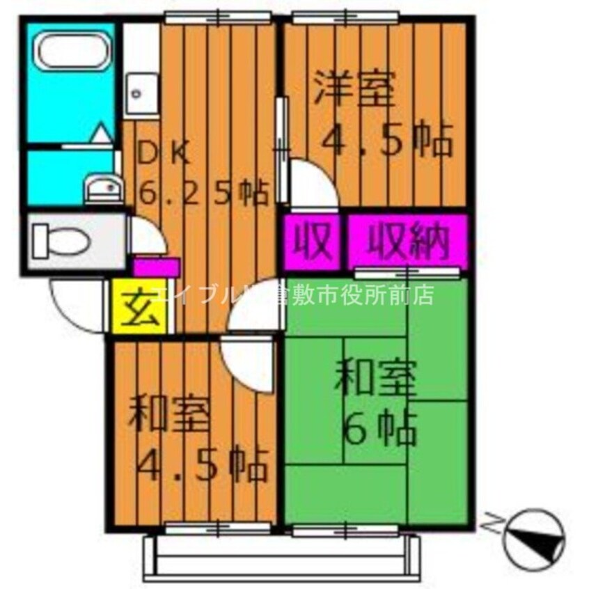 間取図 ガーデン三宅ハイツＢ