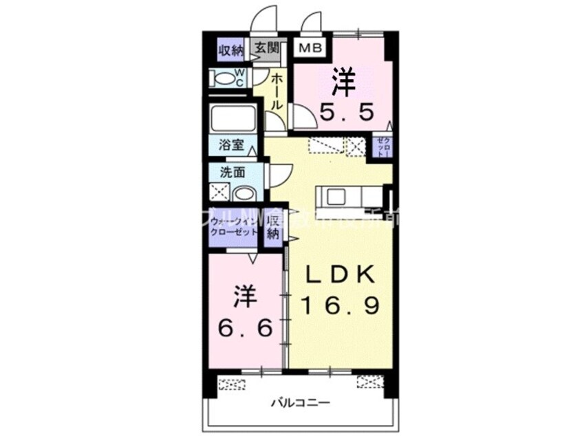 間取図 グランツ倉敷