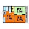 楽寿マンション 2DKの間取り