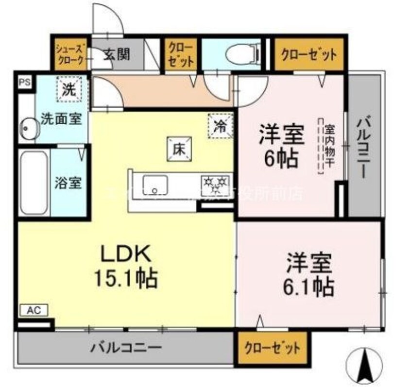 間取図 （仮）D-room東富井