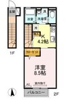 アデランテ 1Kの間取り