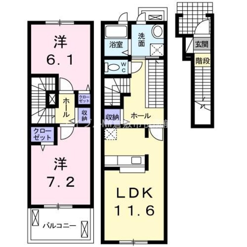 間取図 パステル　ユニオン