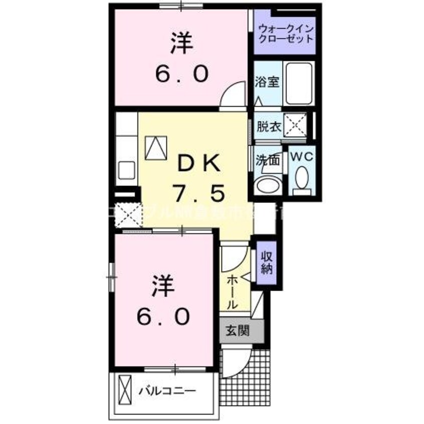 間取図 ピュア　グリーン　Ｂ