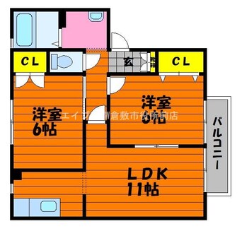 間取図 ソレジオ浜中　A棟