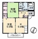 ノースヴェレッジⅡ　Ｂ棟の間取図