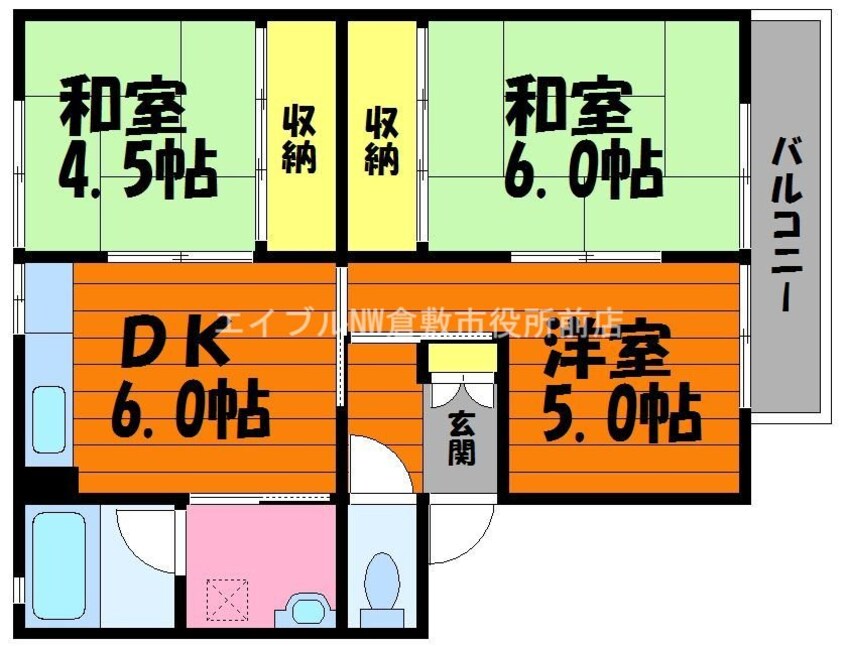 間取図 ハーベスト川入