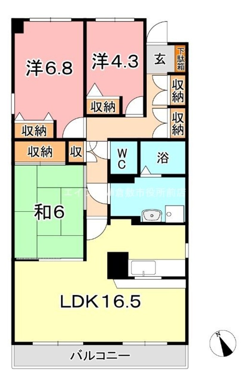 間取図 グリーンコート日吉