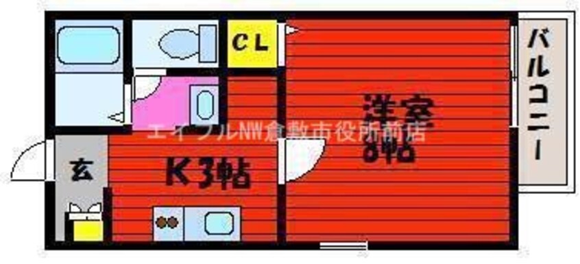 間取図 フォブール三冠Ａ