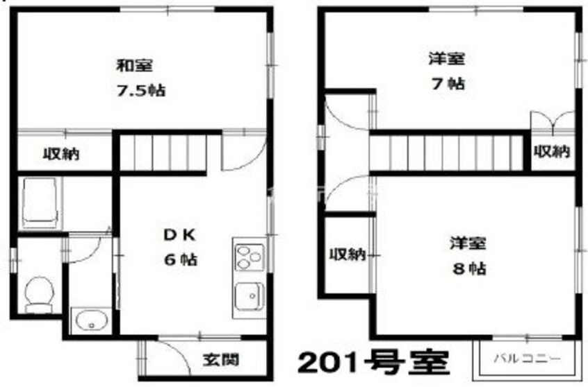 間取図 パルコート茶屋町