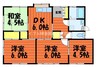 白楽町渡邉様借家 4DKの間取り