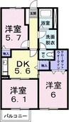 レール　デュタン 3DKの間取り