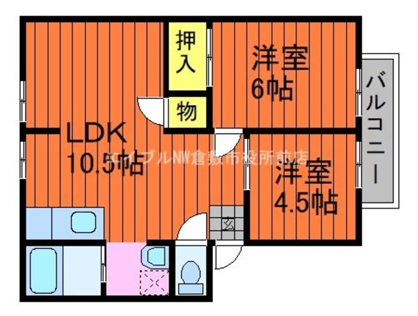 間取図 アーバン中須賀Ａ