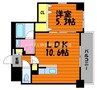 COCO川西町 1LDKの間取り