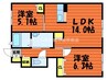 メゾン清水　D棟 2LDKの間取り