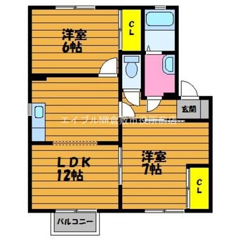 間取図 サニープレイン　B