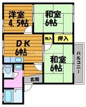 コーポ三宅Ｂ棟の間取図