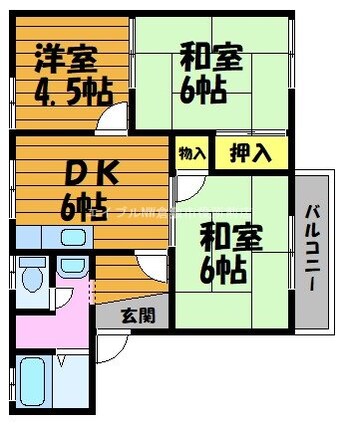 間取図 コーポ三宅Ｂ棟