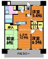 アルファステイツ倉敷駅前 2LDK+Sの間取り