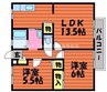 メルベイユ24　C棟 2LDKの間取り