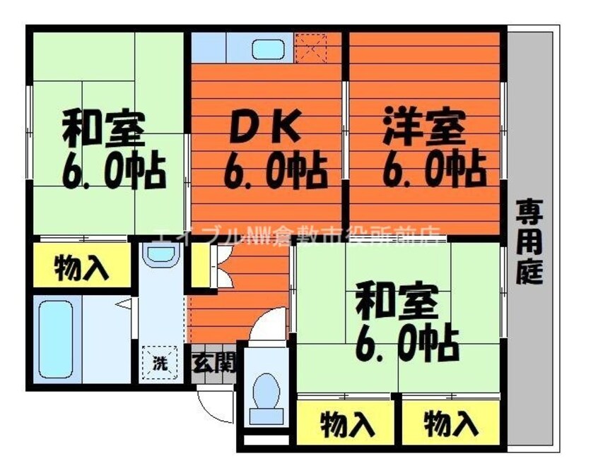 間取図 サリネージュ山手　Ｆ棟