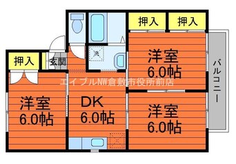 間取図 グリーンパレス早島A