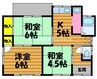 平屋戸建て三島借家 3Kの間取り