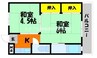 ビレッジハウス浦田　2号棟 2Kの間取り