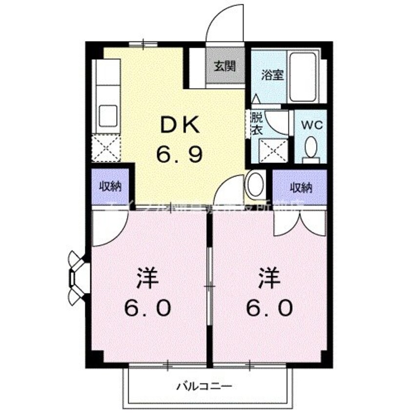 間取図 サンフレール　白神