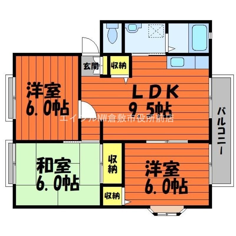 間取り図 サンガーデン西富井B棟