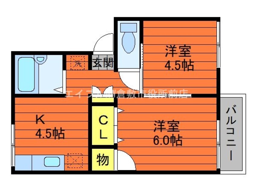 間取図 プレジール万寿東