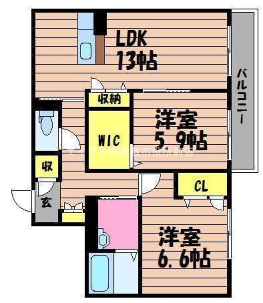 間取図 シエルクレール　B棟