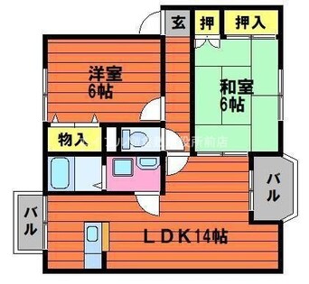 間取図 ヴェル・フィオーレNT　B棟