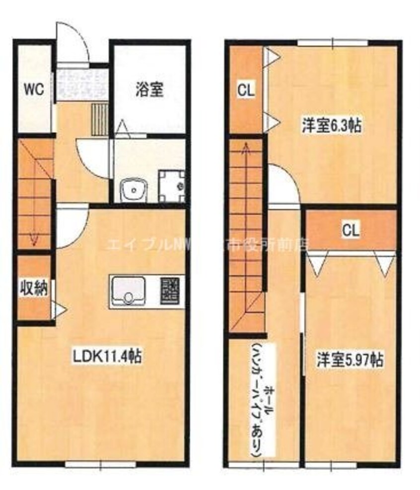 間取図 Coco rize　D棟　（ココ　ライズ）