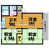 コーポ岸本　A棟 3DKの間取り