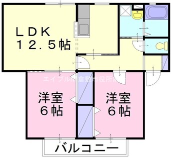 間取図 サンビレッジ早島B